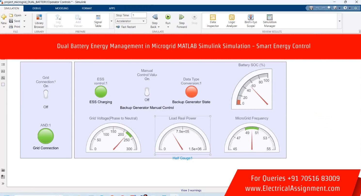 Python GUI for Microgrid Energy Management System screenshot 1
